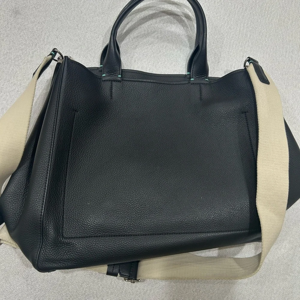 Tiffany & Co Black Leather Tote Bag - Picture 2 of 10
